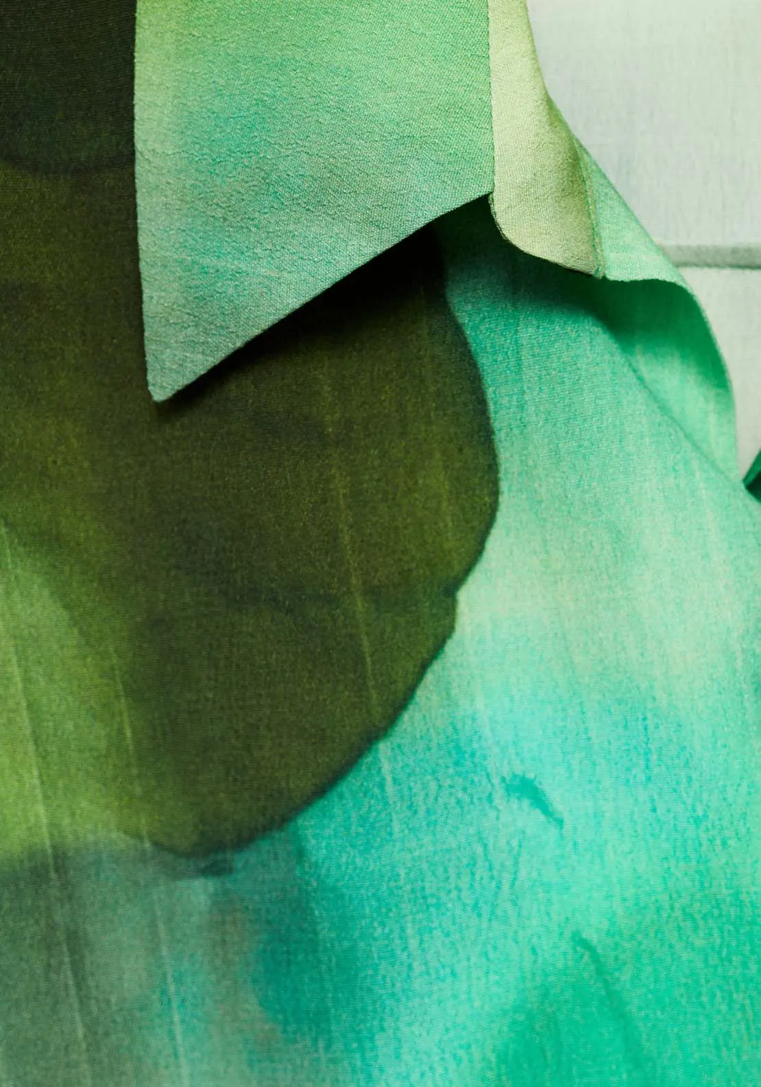 Printed bow dress - Green