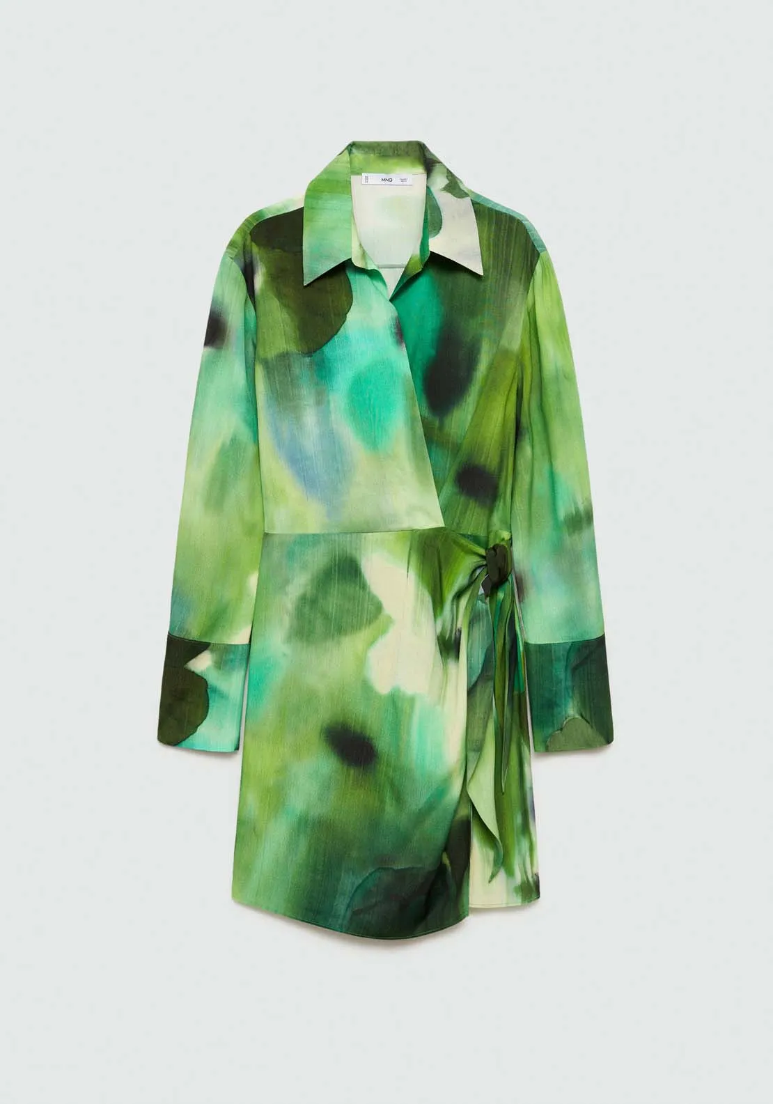 Printed bow dress - Green