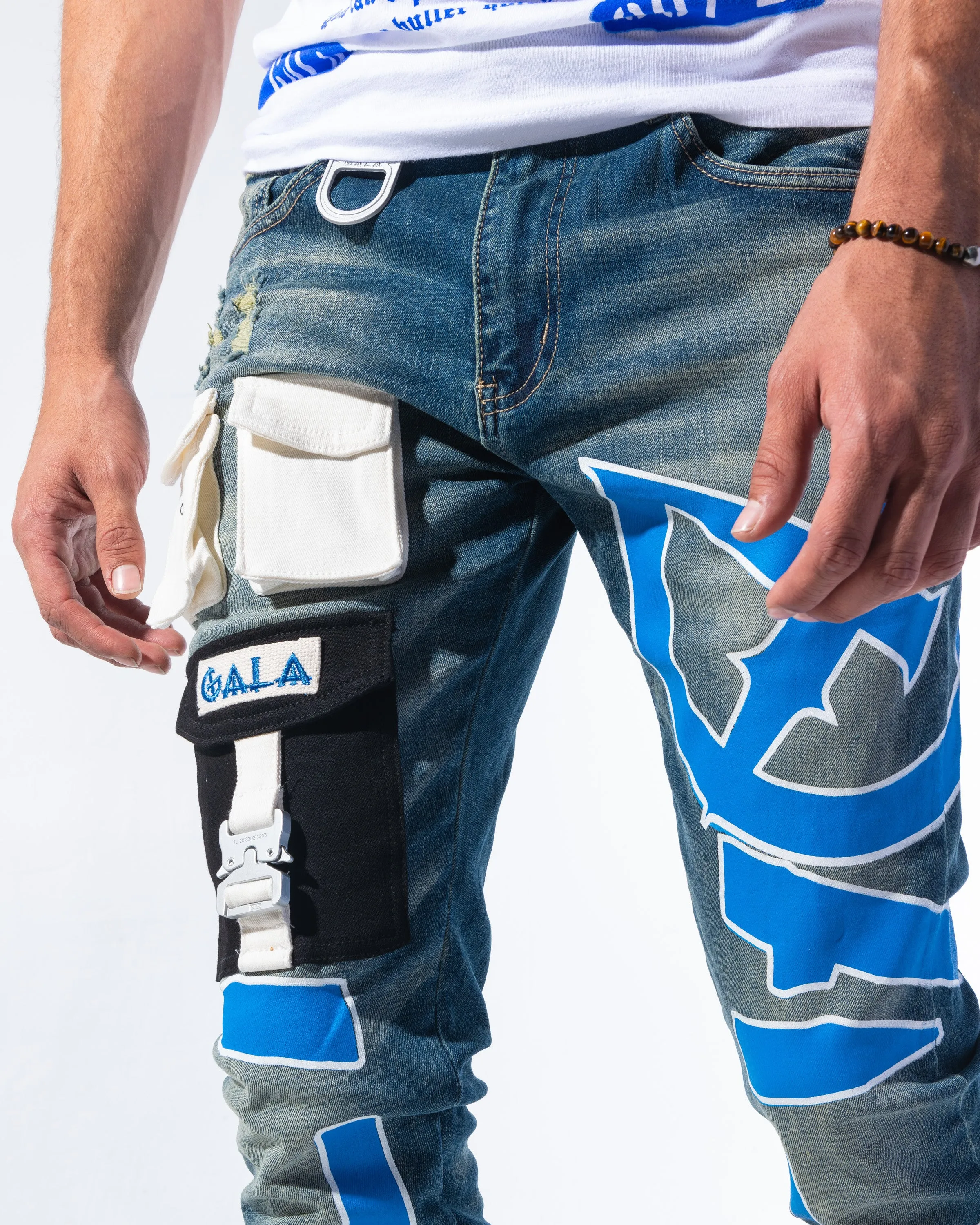 "IMPACT DENIM" STONE/BLUE