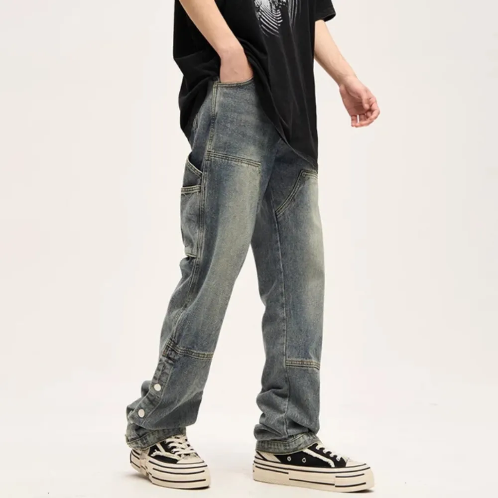 "Street Button Panel" Jeans