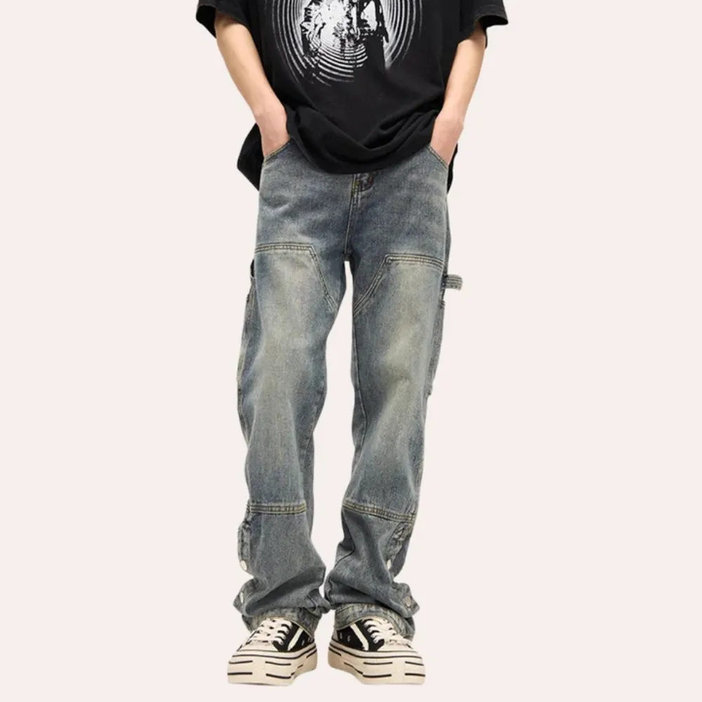 "Street Button Panel" Jeans