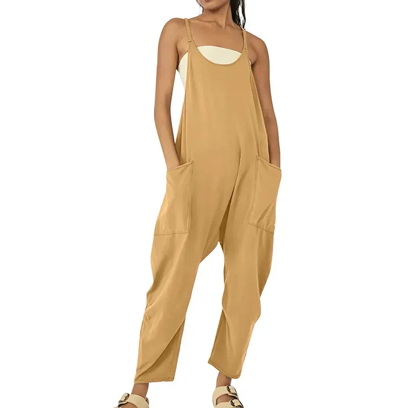 Rachel Sleeveless Relaxed Fit Harem Jumpsuit Overalls