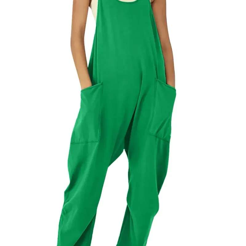 Rachel Sleeveless Relaxed Fit Harem Jumpsuit Overalls