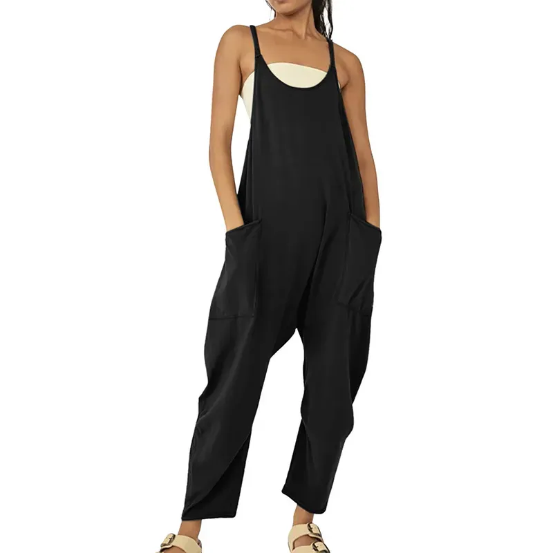 Rachel Sleeveless Relaxed Fit Harem Jumpsuit Overalls