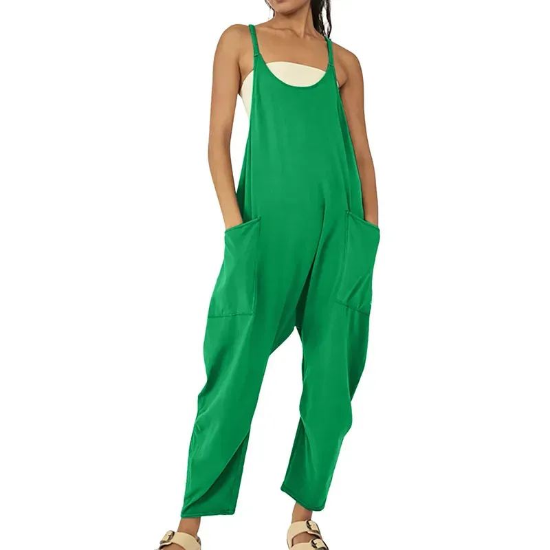 Rachel Sleeveless Relaxed Fit Harem Jumpsuit Overalls