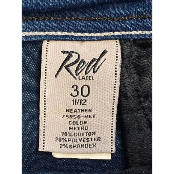 Red Label‎ London By Rose Royce Women’s Denim Jeans Size 11/12 (34x32 Measured)
