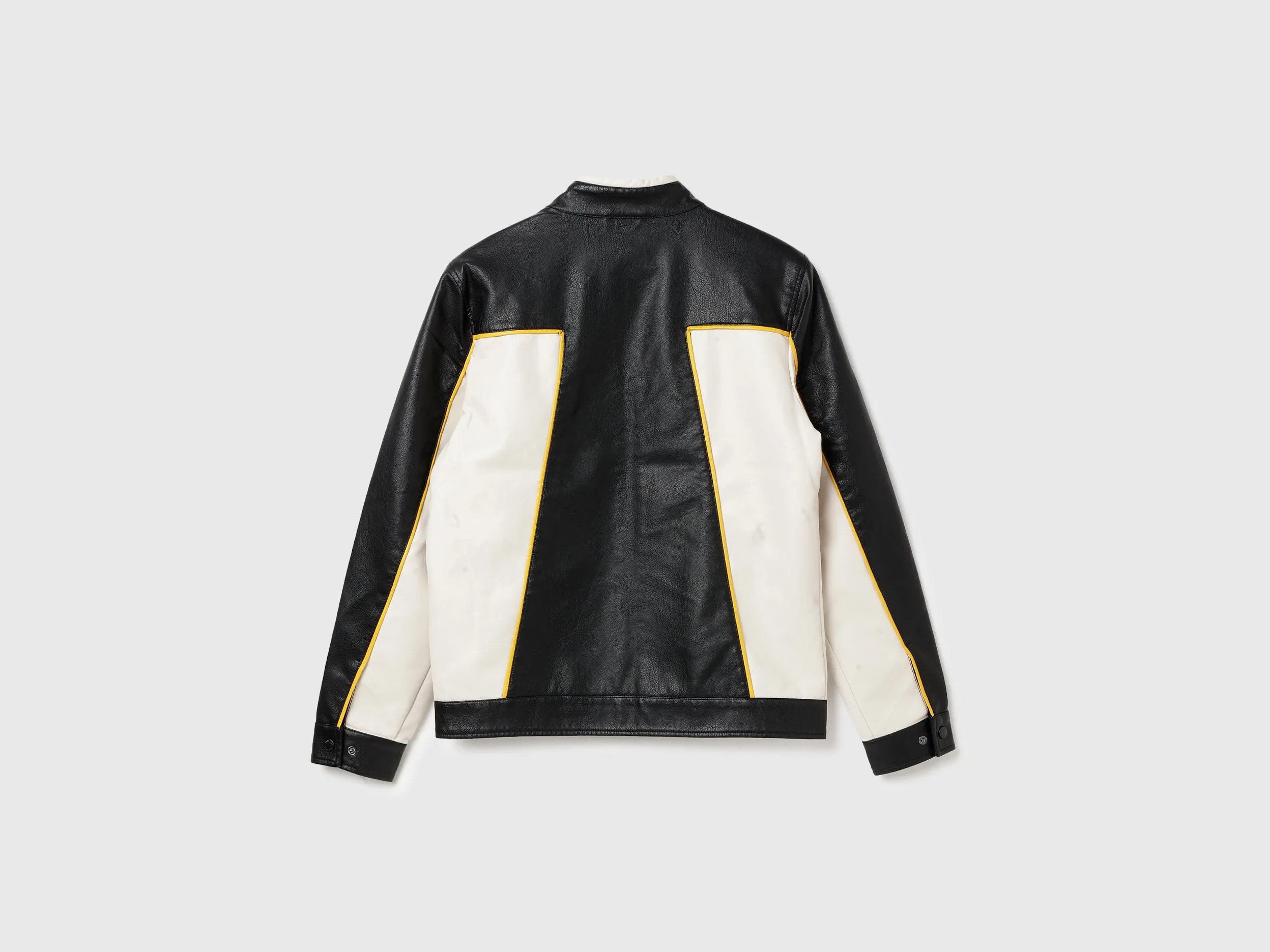 Regular Fit Band Neck Colourblocked Jacket
