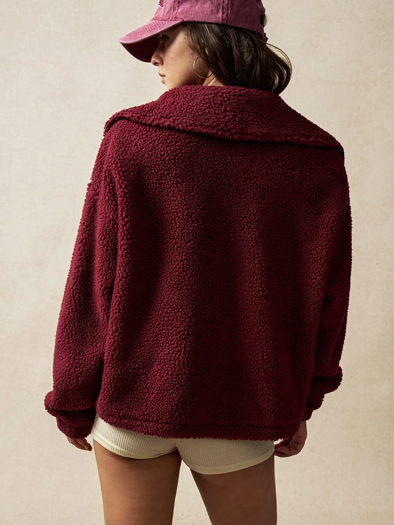 Retro Red Varsity Jacket – Stylish & Warm Women's Sports Jacket