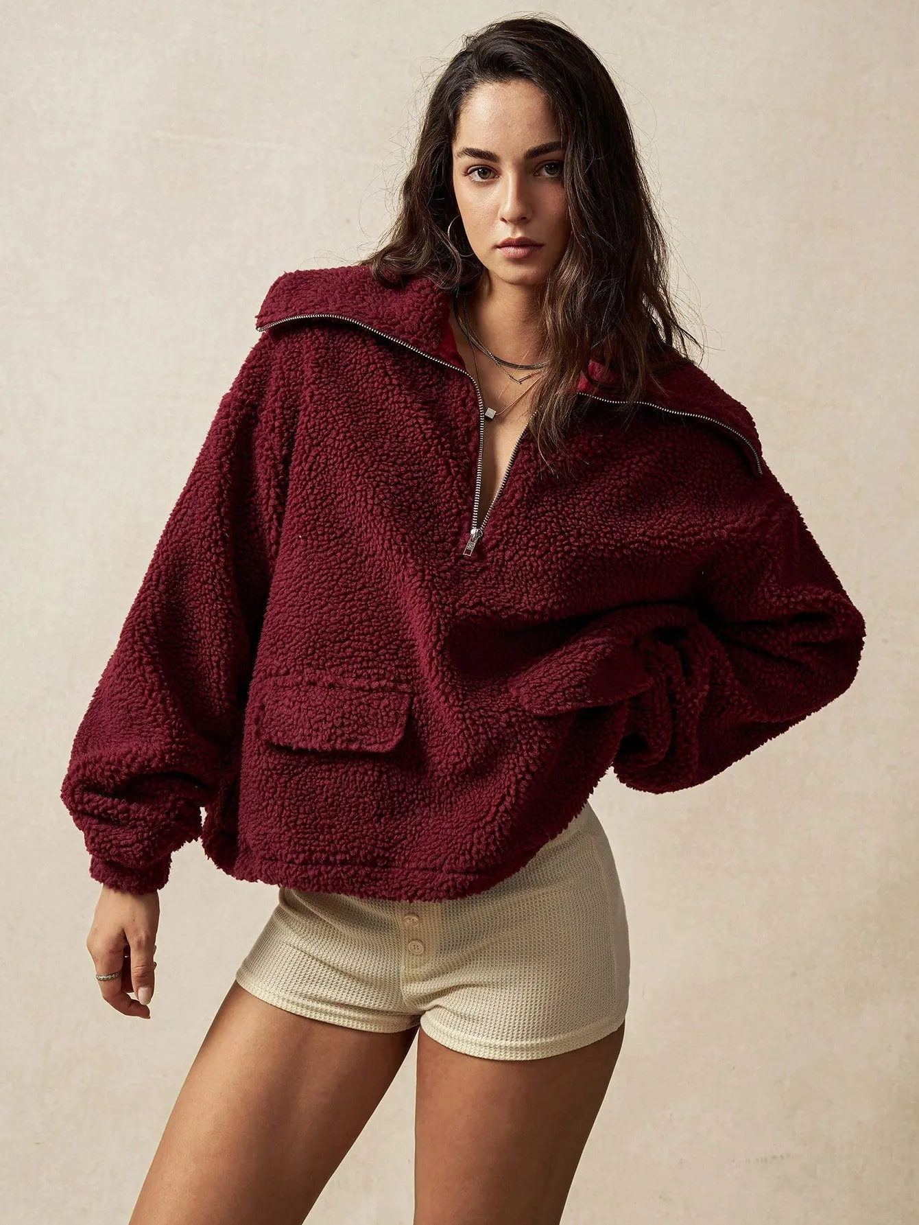 Retro Red Varsity Jacket – Stylish & Warm Women's Sports Jacket