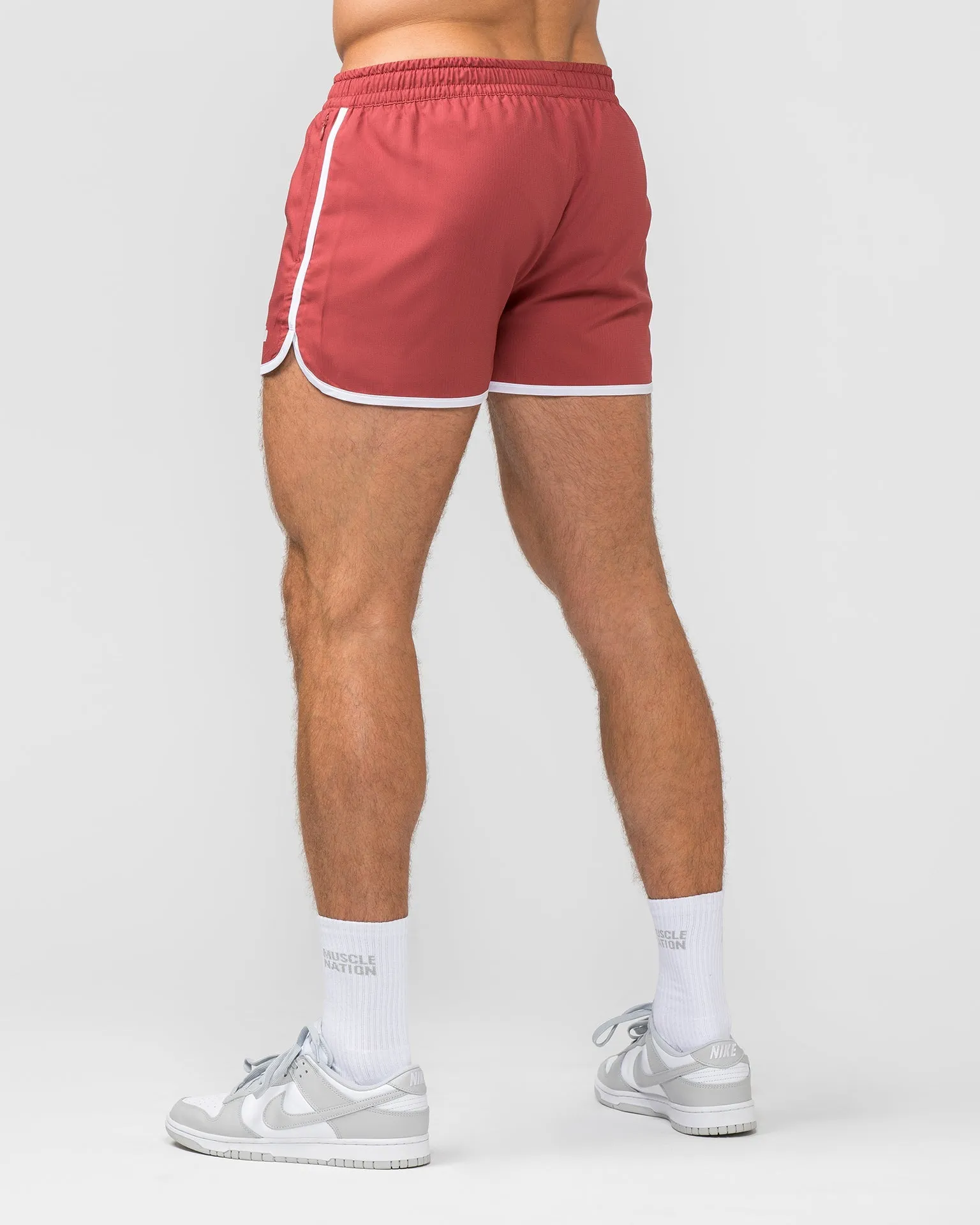 Retro Shorts - Dusty Red