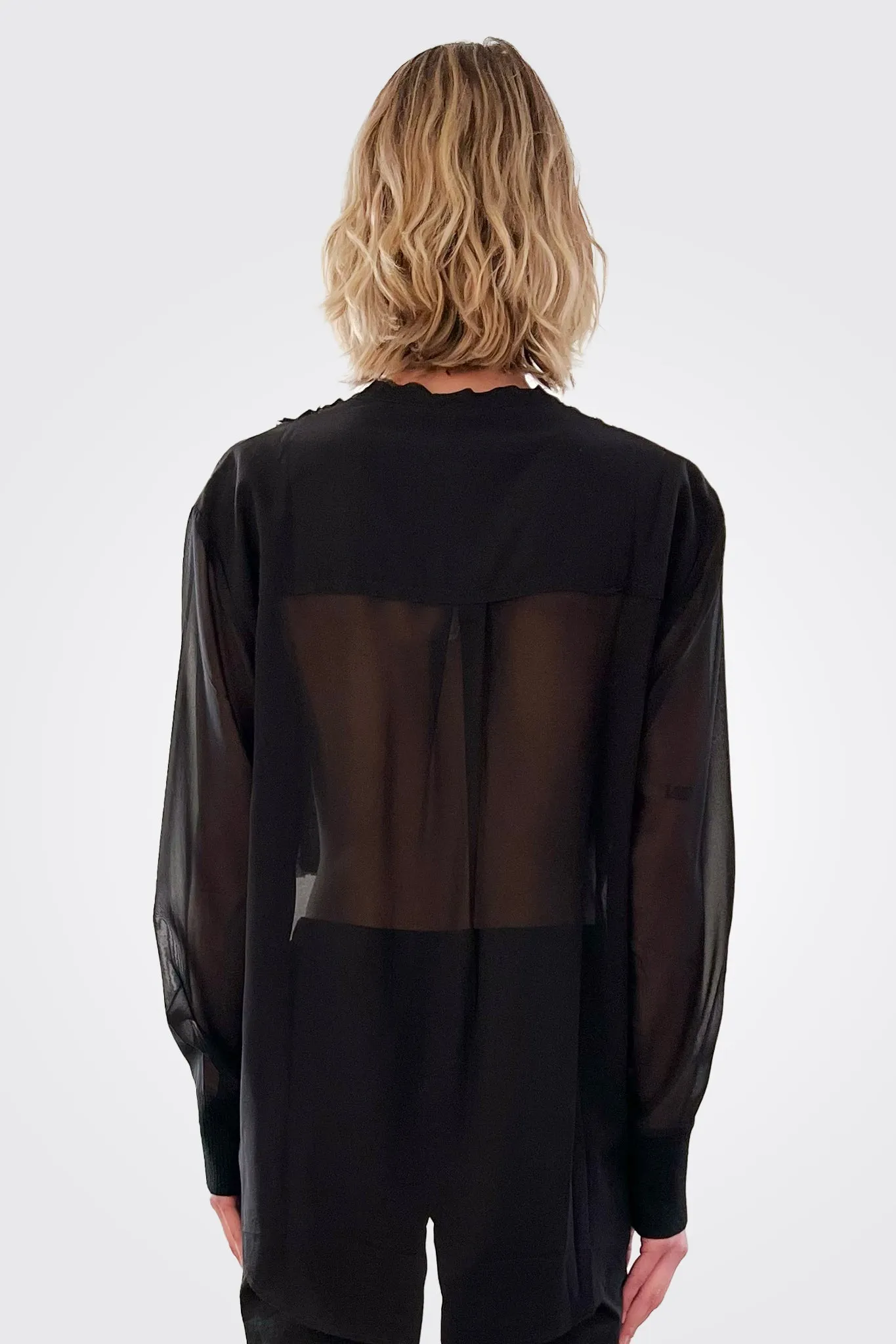 Ruffle Blouse - Black