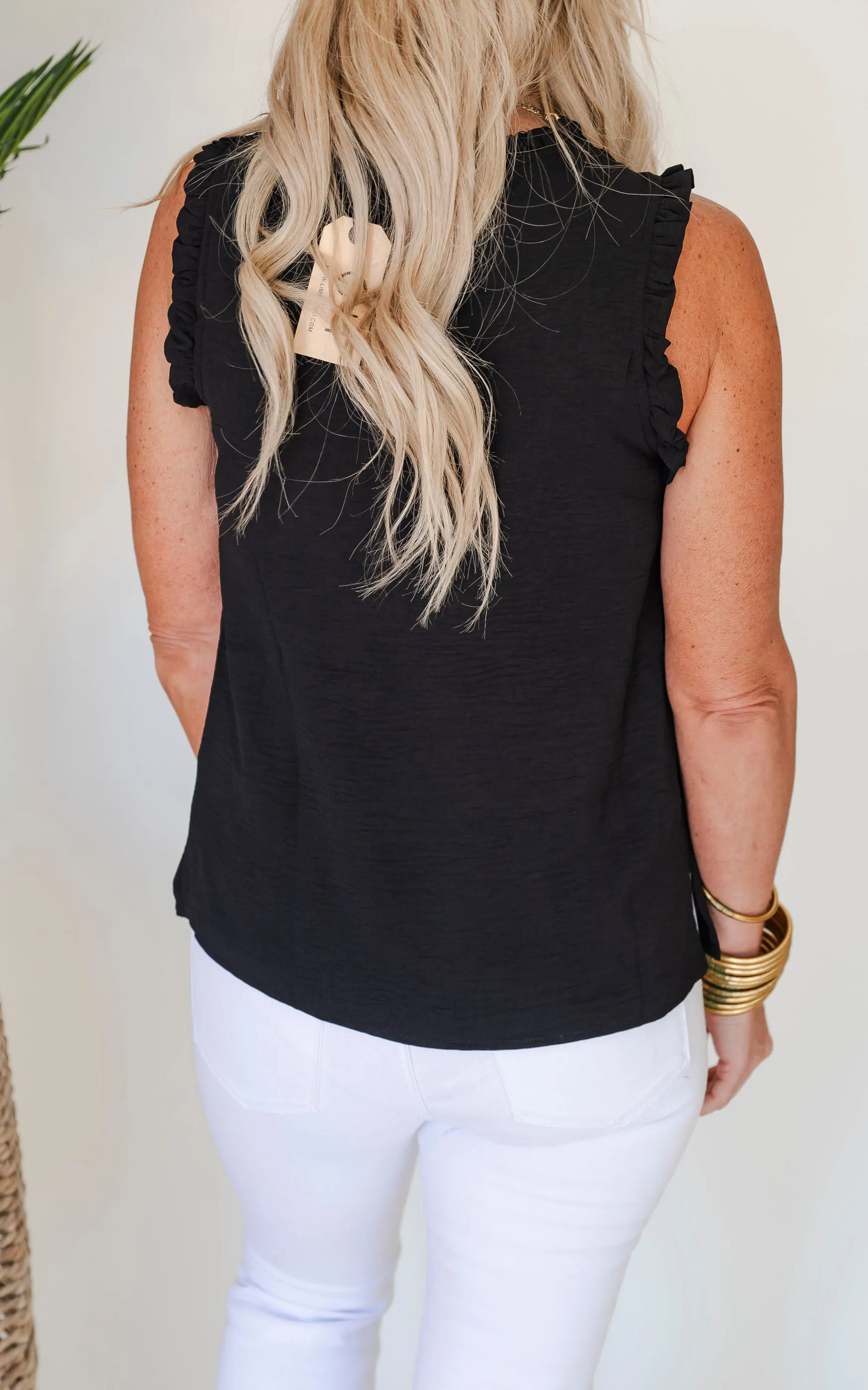 Ruffle Sleeveless Top - Final Sale**