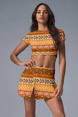 Savanna Rhythm Tribal Print Activewear Set – 2-Piece Tennis, Pickleball & Workout Outfit for Women
