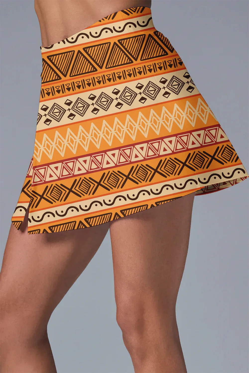Savanna Rhythm Tribal Print Activewear Set – 2-Piece Tennis, Pickleball & Workout Outfit for Women