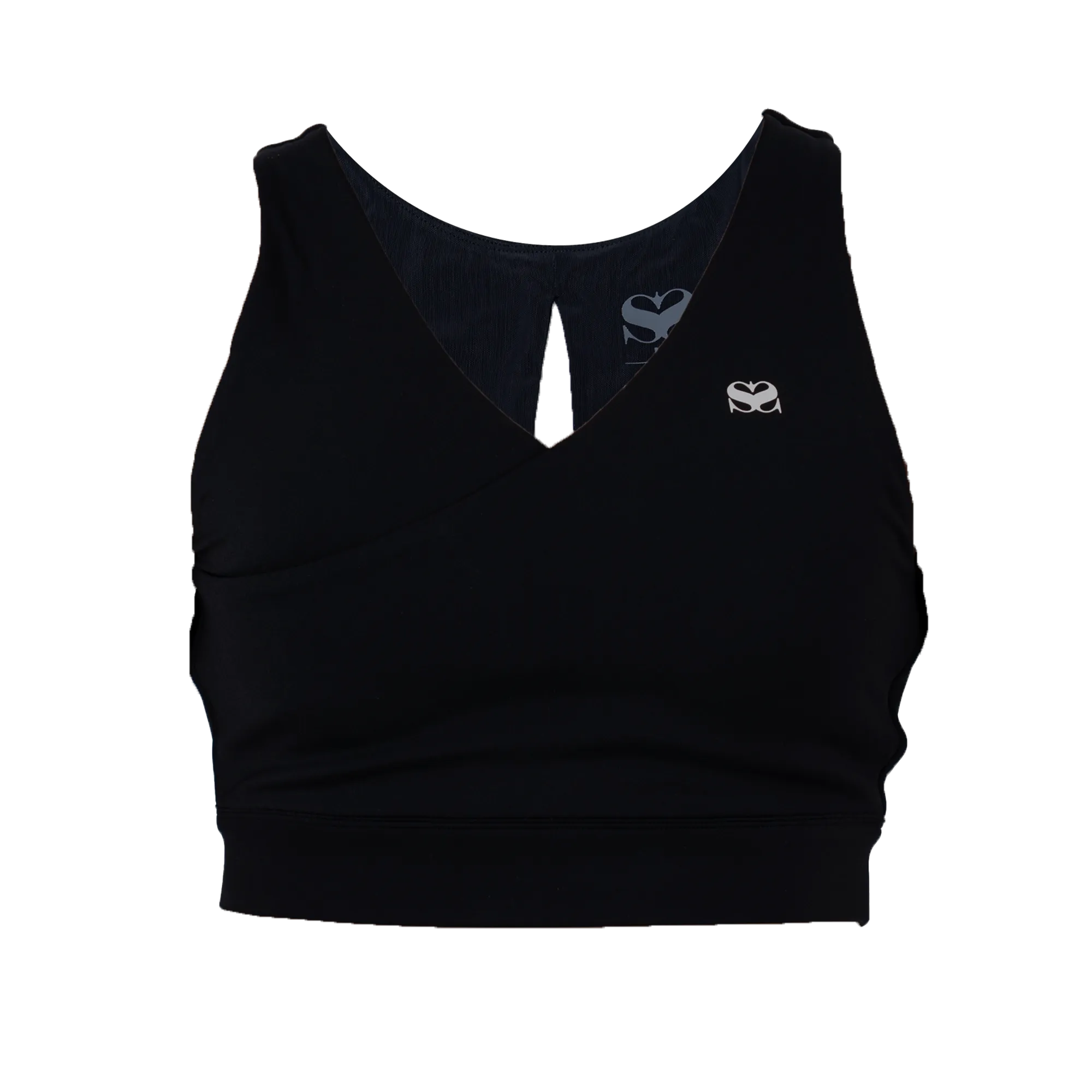 Scramble Hearts Sports Bra - Black
