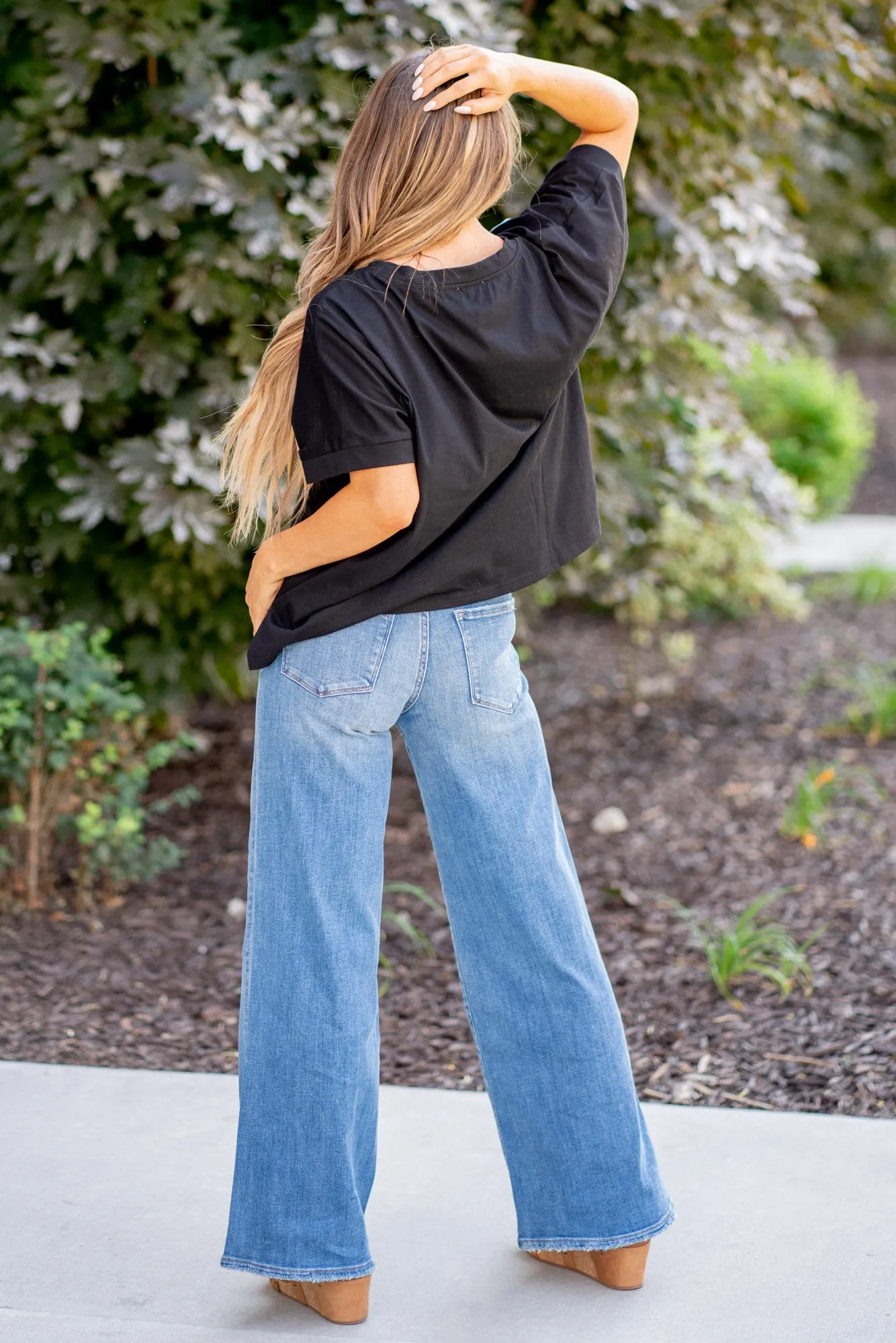 Sequin Bow Patch Short Sleeve T-Shirt