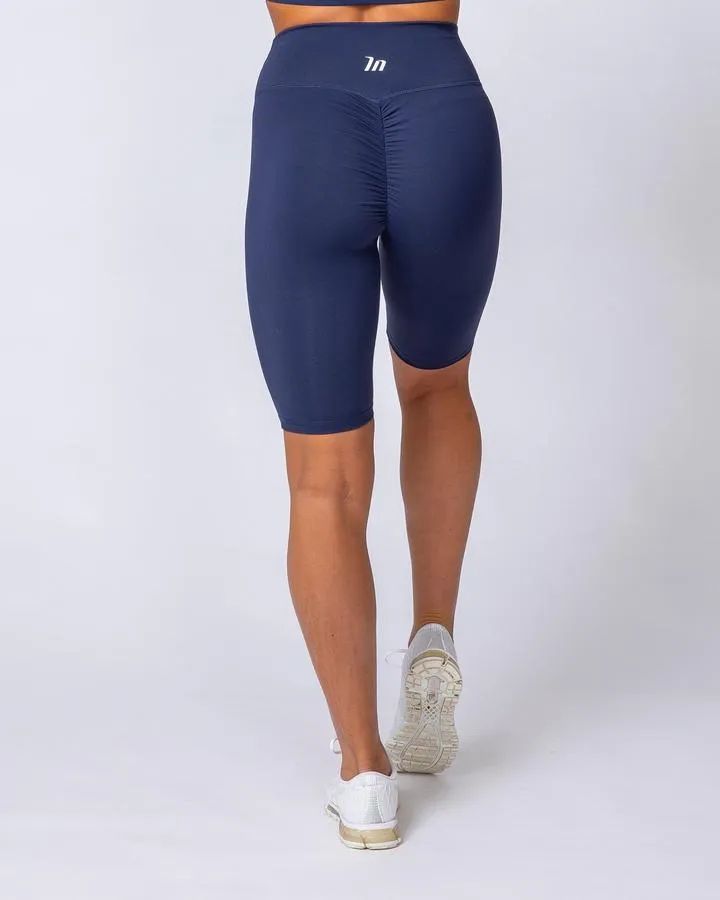 Signature Referee Length High Waist Scrunch - Midnight
