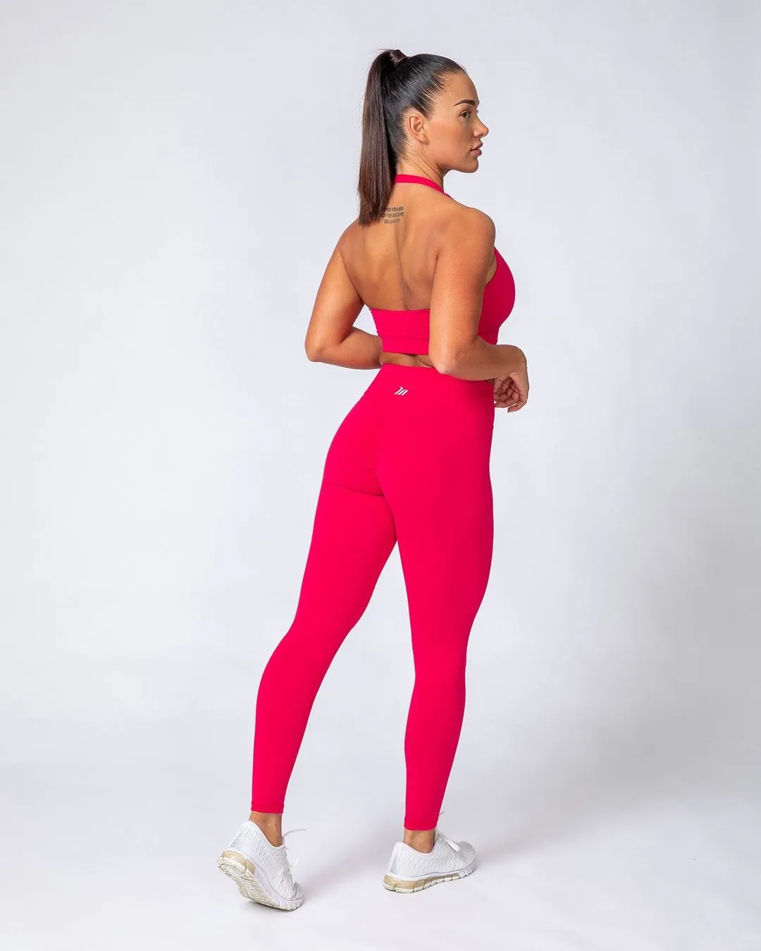 Signature Scrunch Ankle Length Leggings - Hot Pink