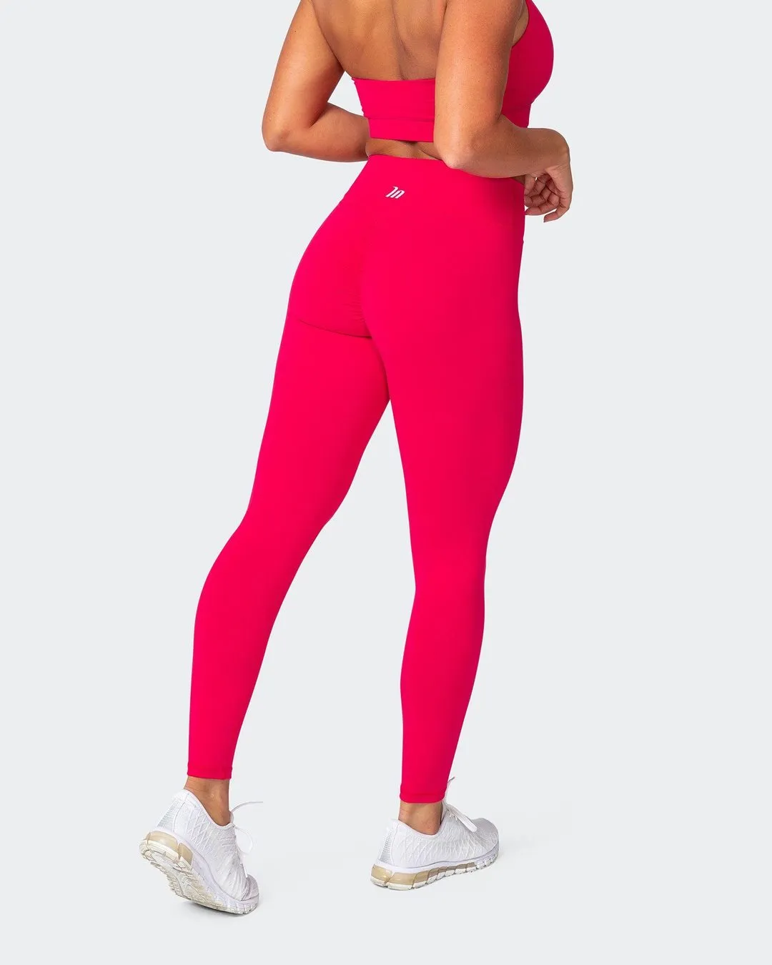 Signature Scrunch Ankle Length Leggings - Hot Pink