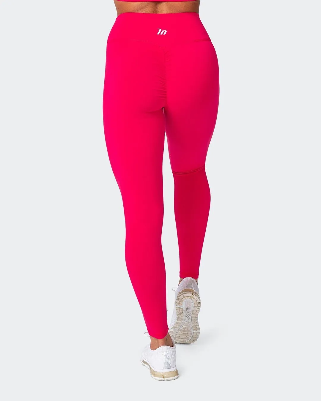 Signature Scrunch Ankle Length Leggings - Hot Pink
