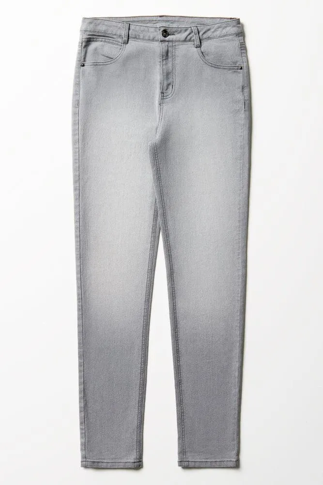 Skinny Denim Jeans Light Grey