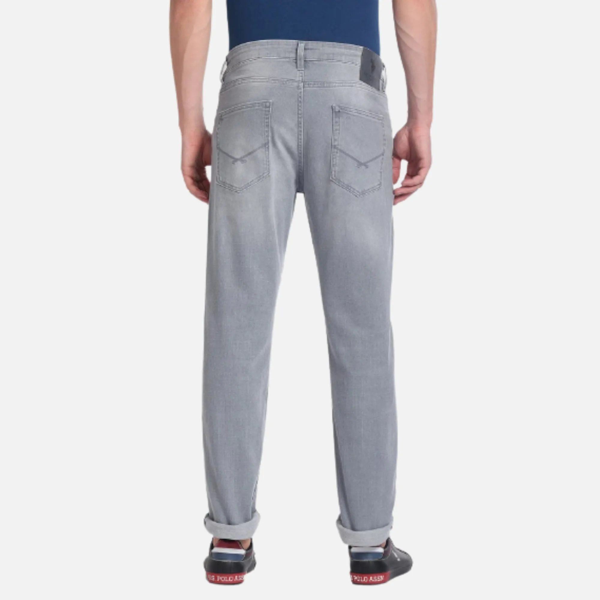 Slim Straight Fit Stone Wash Jeans