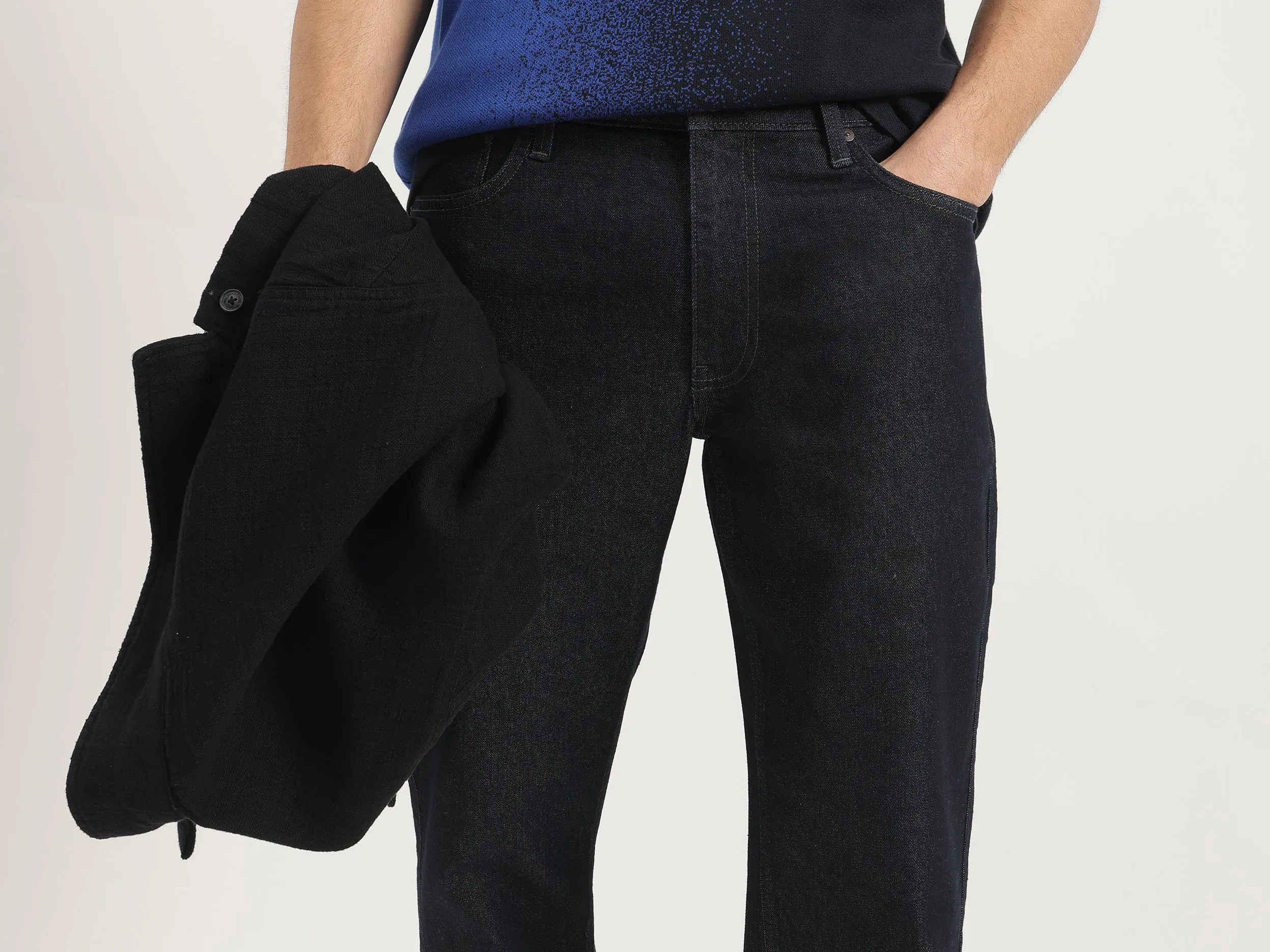 Solid Bootcut Fit Jeans