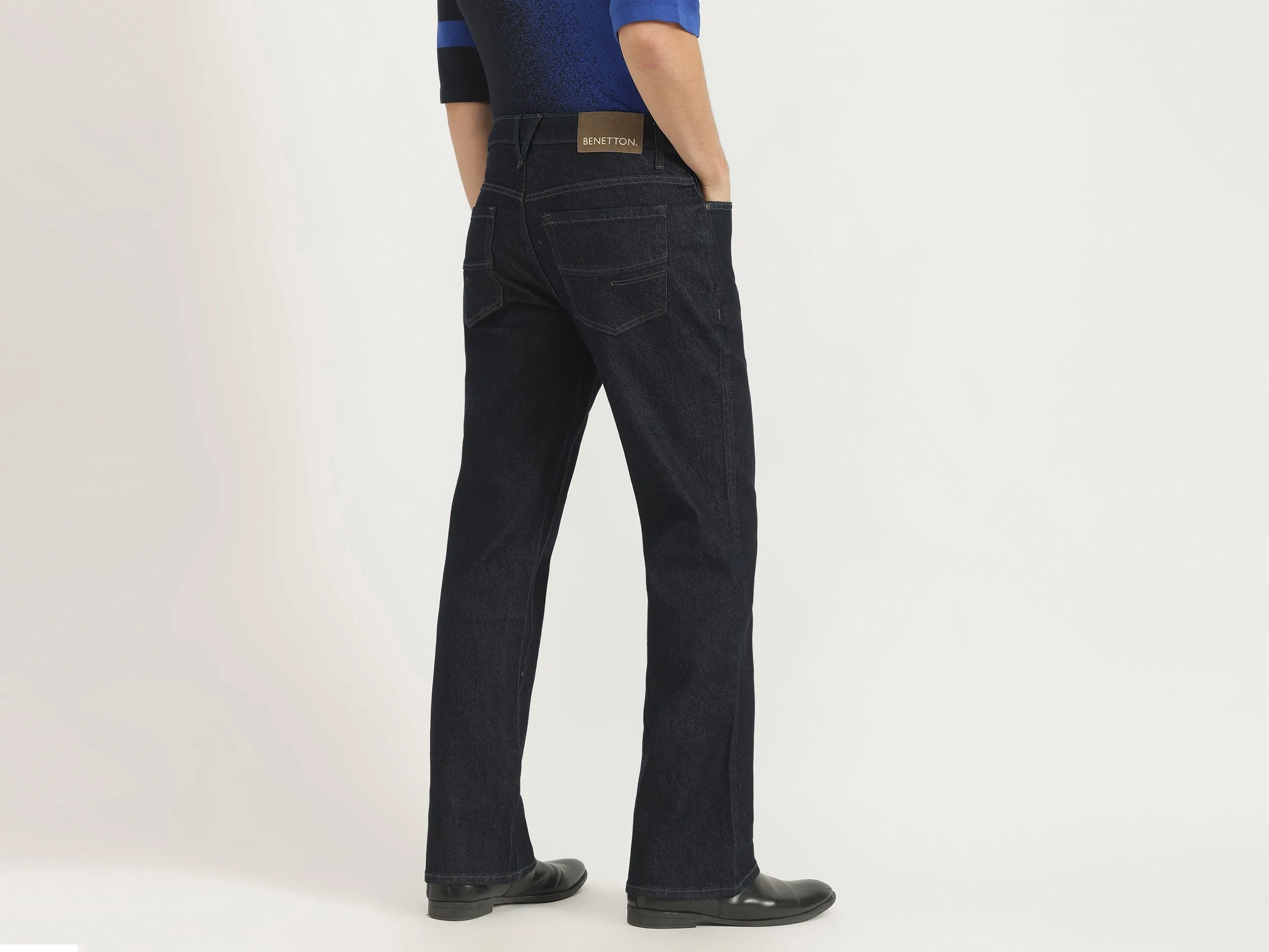 Solid Bootcut Fit Jeans