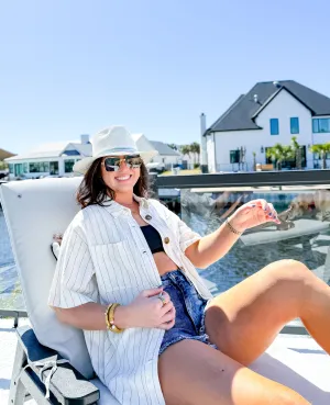 Stripe Avenue Button Down Top