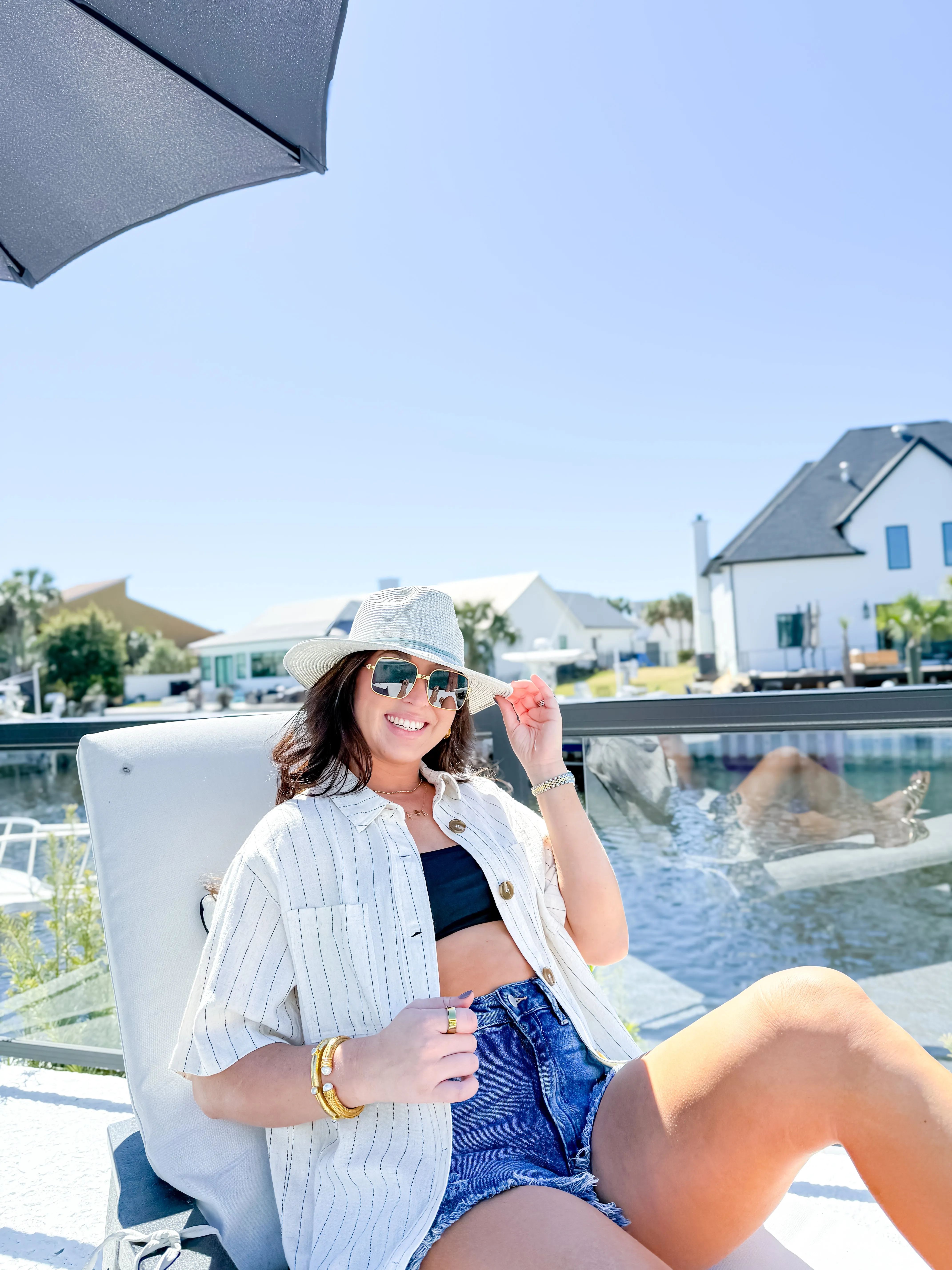 Stripe Avenue Button Down Top