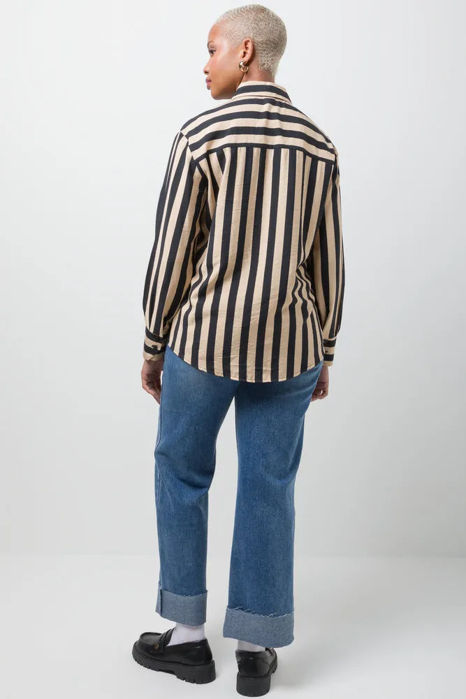 Stripe Shirt Natural & Black