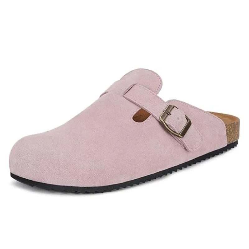 Suede Mules Footbed Clogs – Comfortable Slip On Sandals