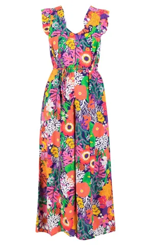 Tease Me Baby Jumpsuit Coral Flower