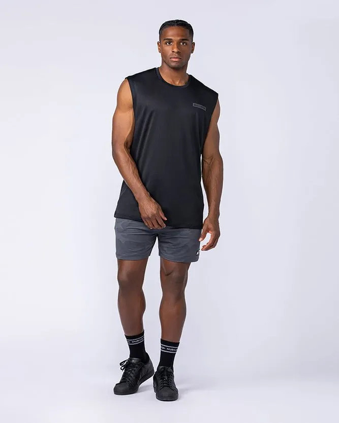 Tech Camo Lay Up 5" Shorts - Dark Grey Camo