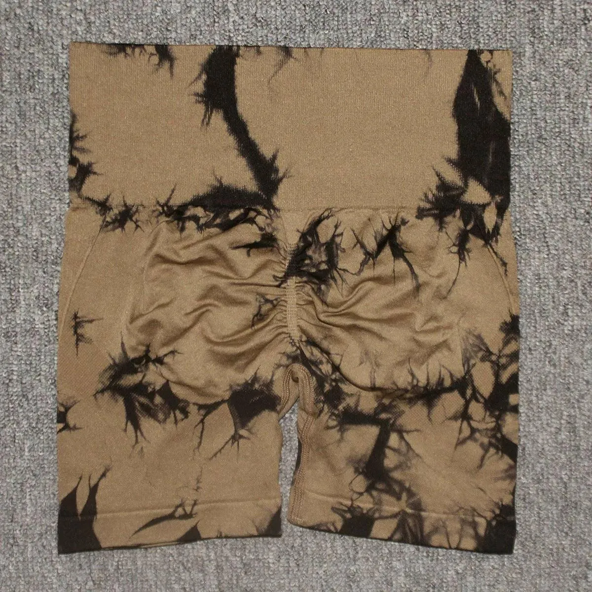 Tie-Dye High-Waist Yoga Shorts - Stylish, Comfortable Fit