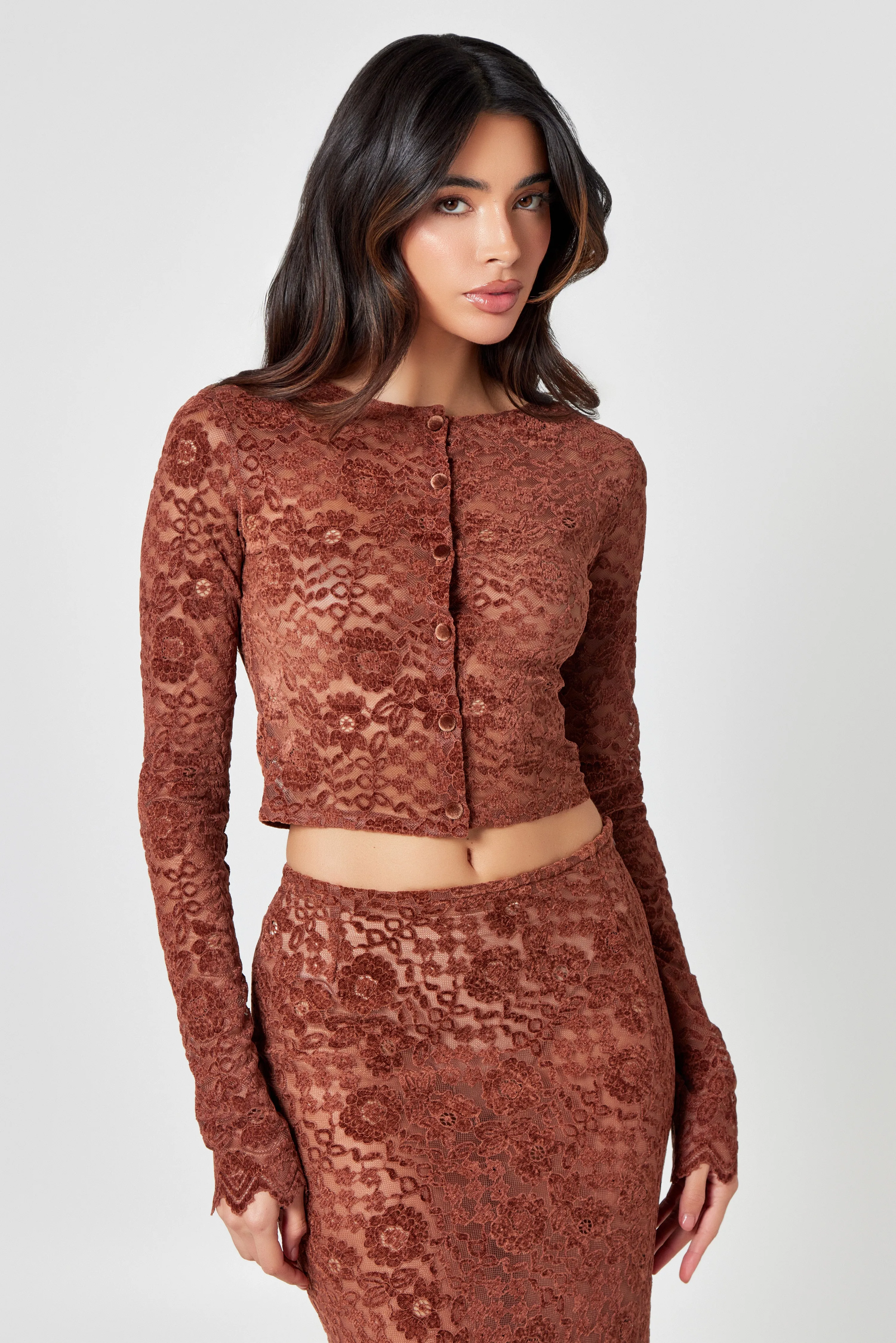 Toffee Button Top