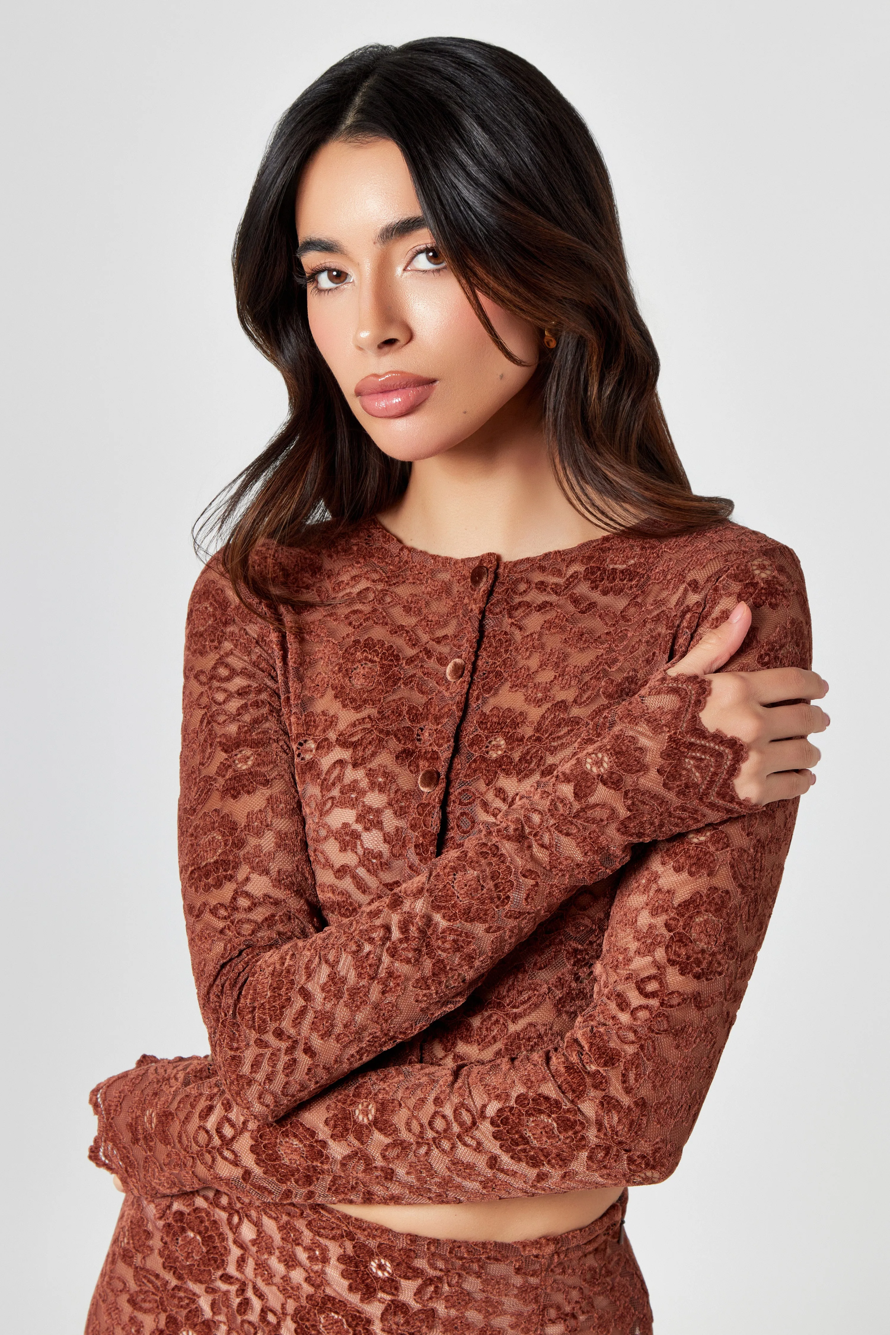Toffee Button Top