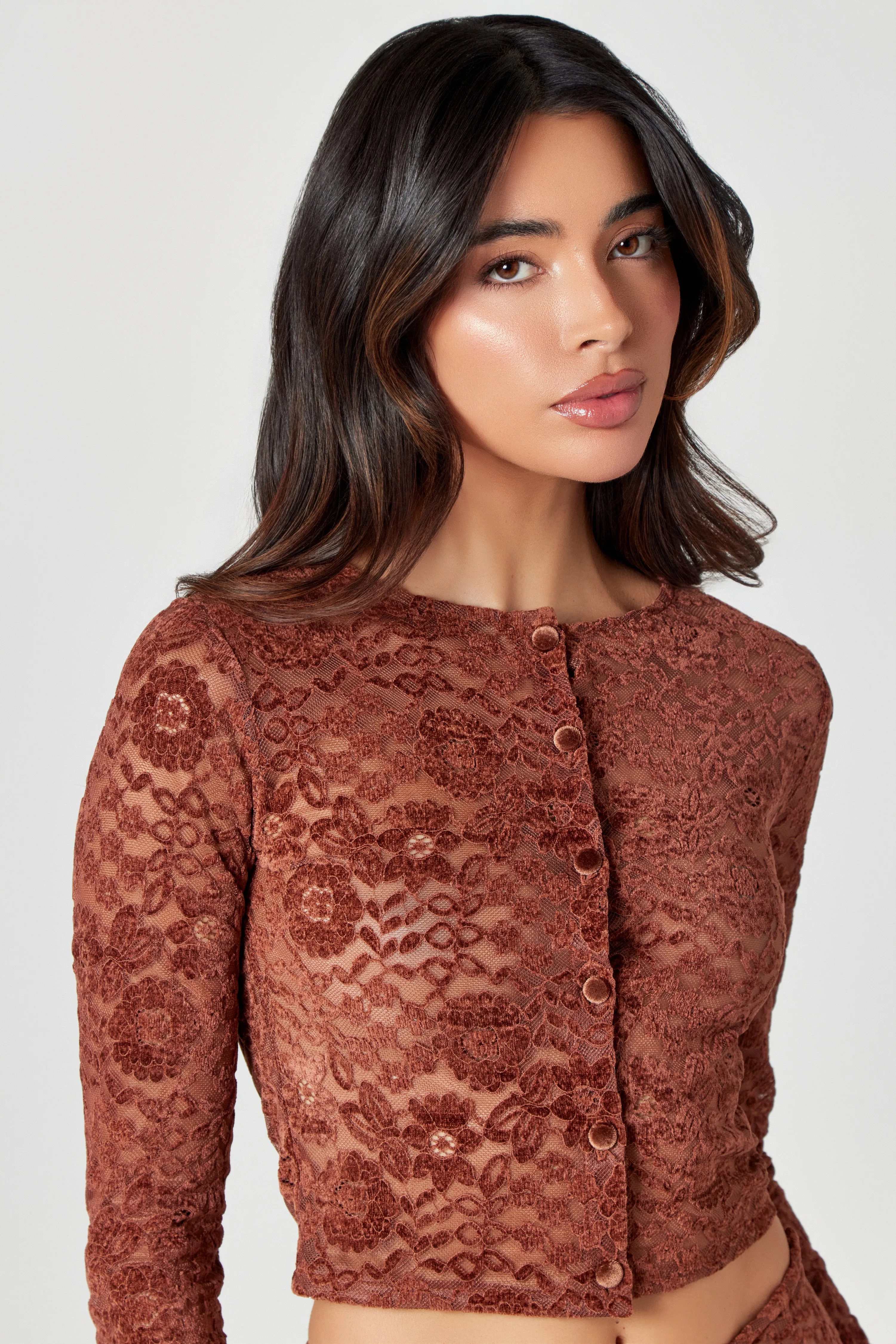 Toffee Button Top