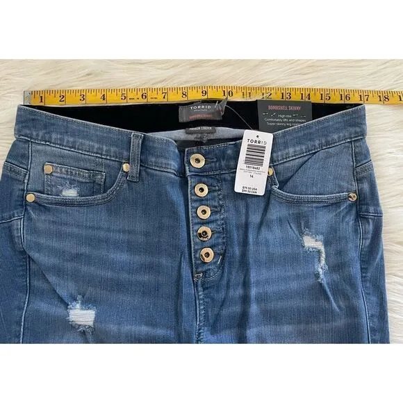 Torrid Bombshell Skinny Premium Stretch High-Rise Jean (14R)