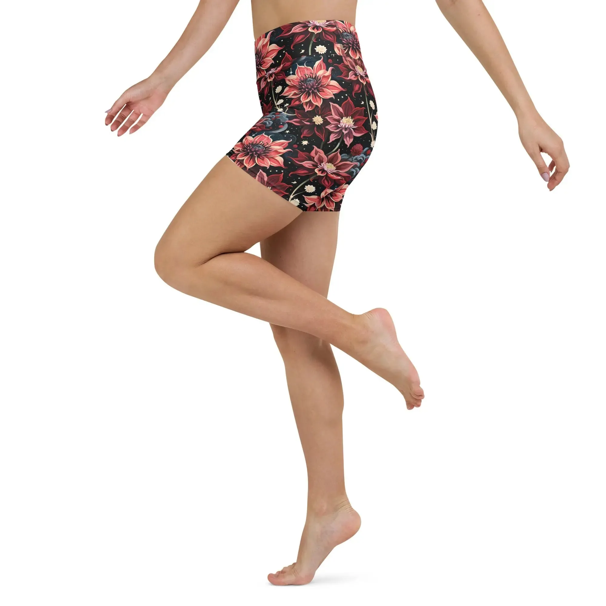 Twilight Dahlia Yoga Shorts