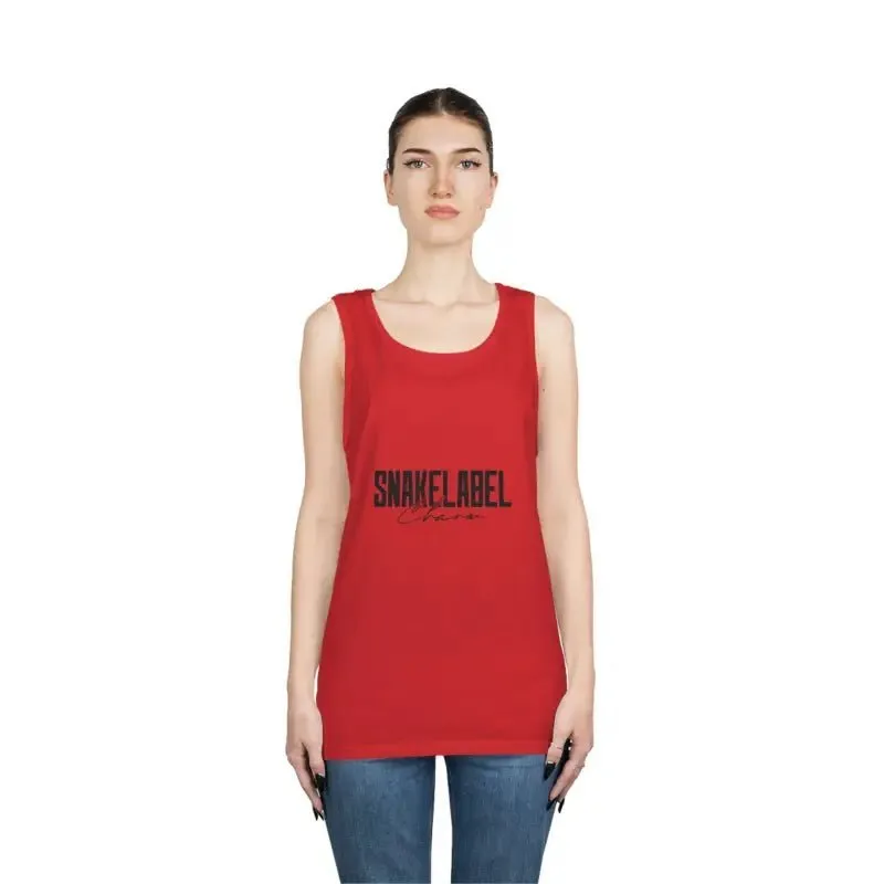 UNISEX HEAVY COTTON SNAKE TANK TOP: 100% Cotton, Classic Fit, Tear Away Label