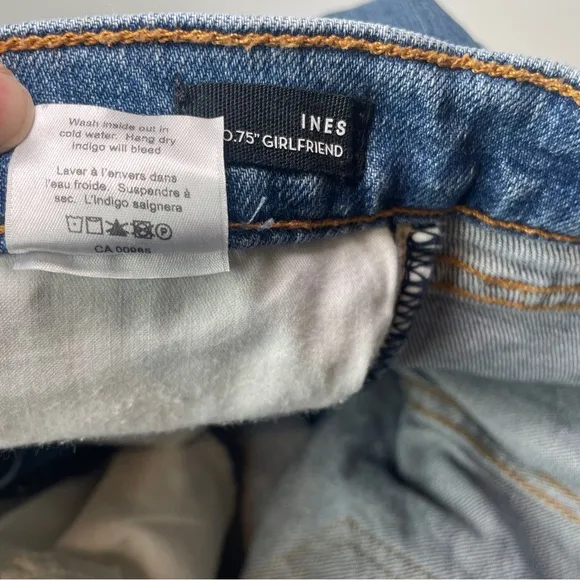 Veronica Beard Jeans Ines 10.75” Girlfriend Frayed Hem SZ 29