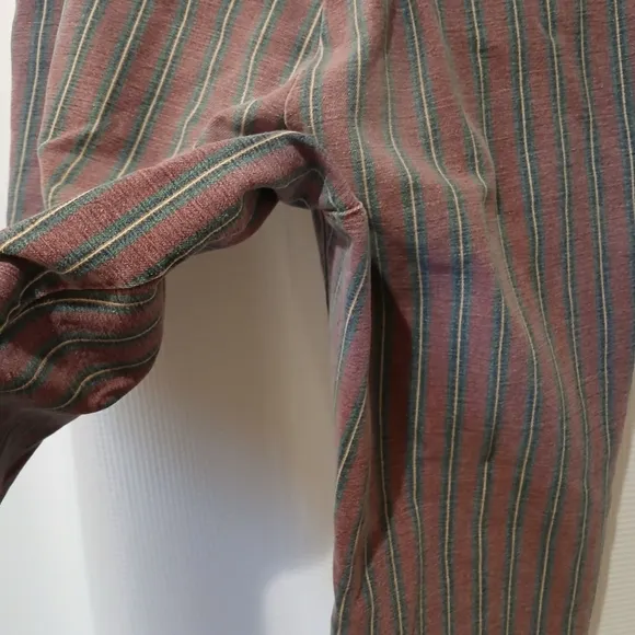 Vintage Stripe Jeans with Button Details Size 35 x 29