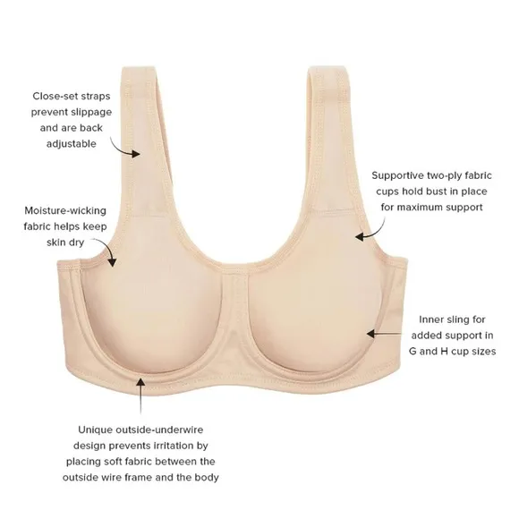 Wacoal Women's Underwire Sport Bra activewear size 42D