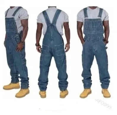 WildWest Herren Herbst Winter Cowboy Overall Jumpsuits mit Vielseitigen Taschen