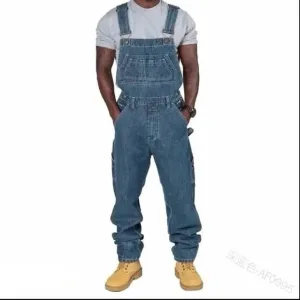 WildWest Herren Herbst Winter Cowboy Overall Jumpsuits mit Vielseitigen Taschen