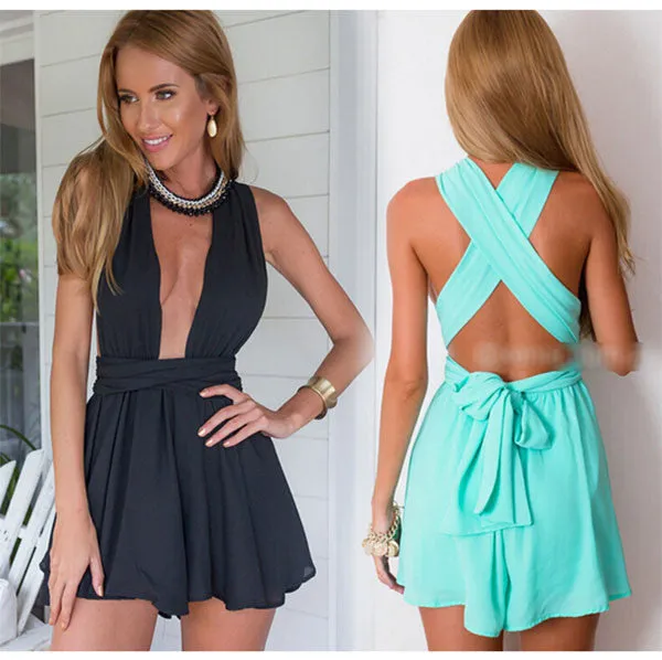 Women Lace Floral Playsuit Skirt Shorts Sexy Jumpsuit Summer Style Bodysuit