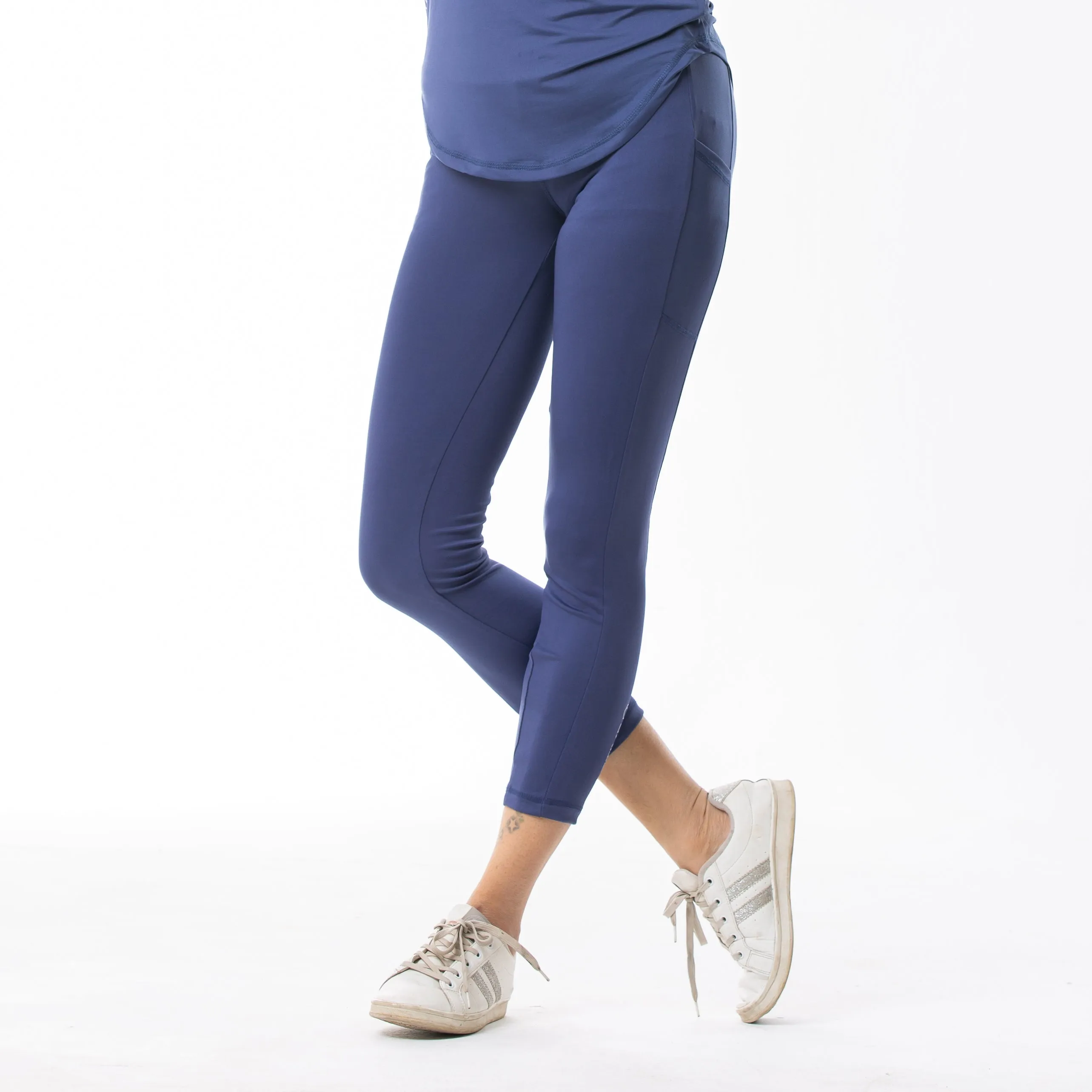 Womens Blue Leggings