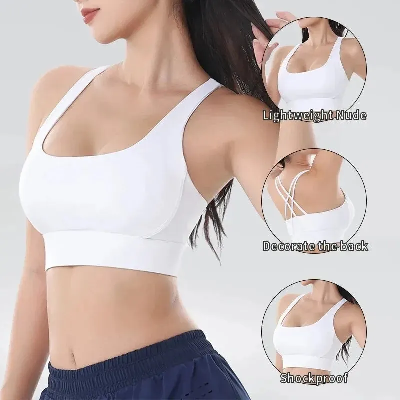 Women's Race Back Fitness Yoga Bra - Sexy Breathable Gym Underwear