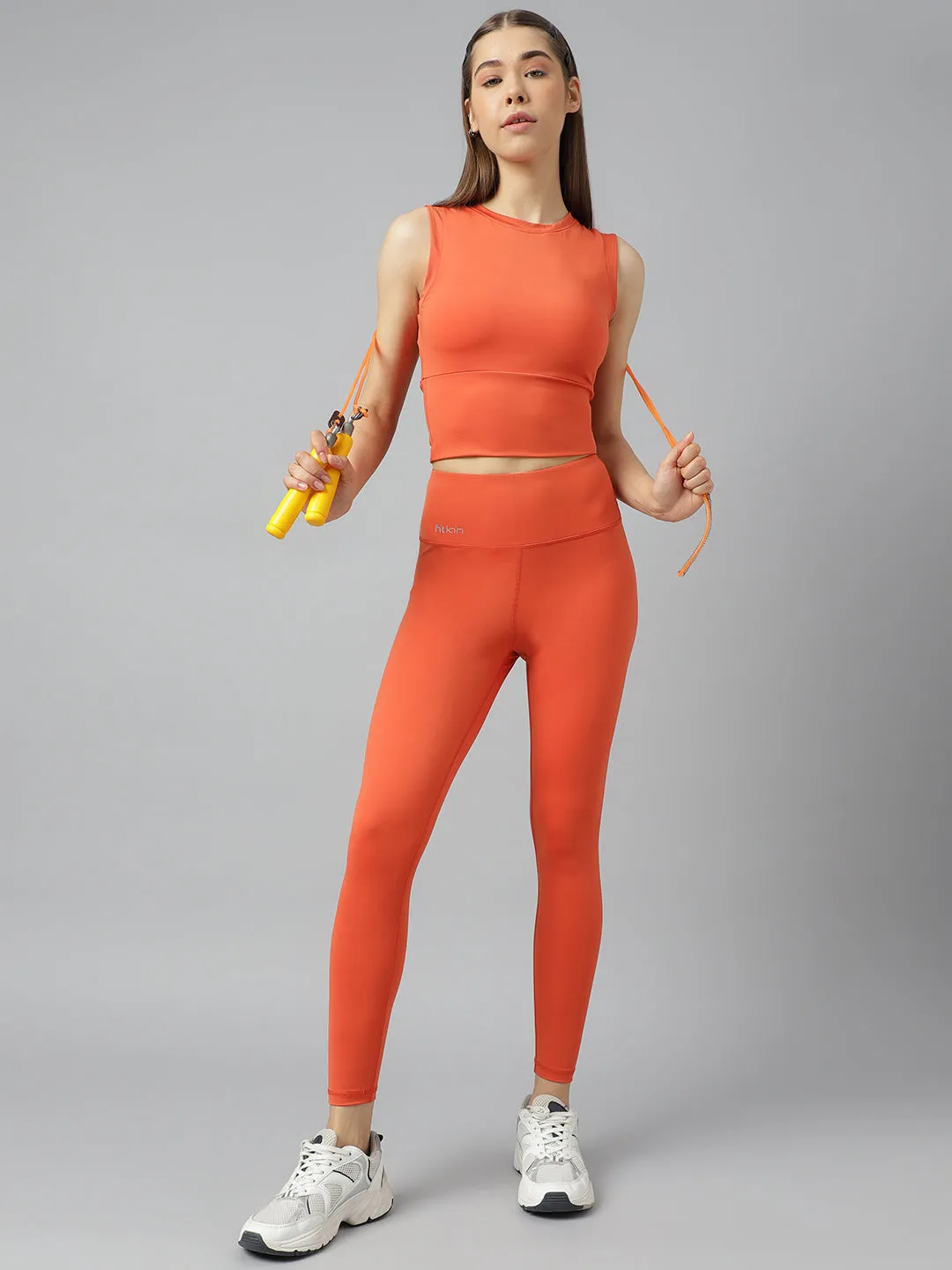 Women's round neck crop tank top